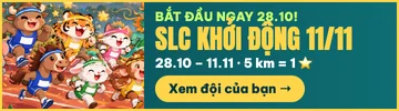 SLC Khởi động 11/11, bắt đầu ngay 28/10 đến 11/11, mỗi tracklog từ 5 km được 1 ngôi sao. Bấm để xem đội của bạn.