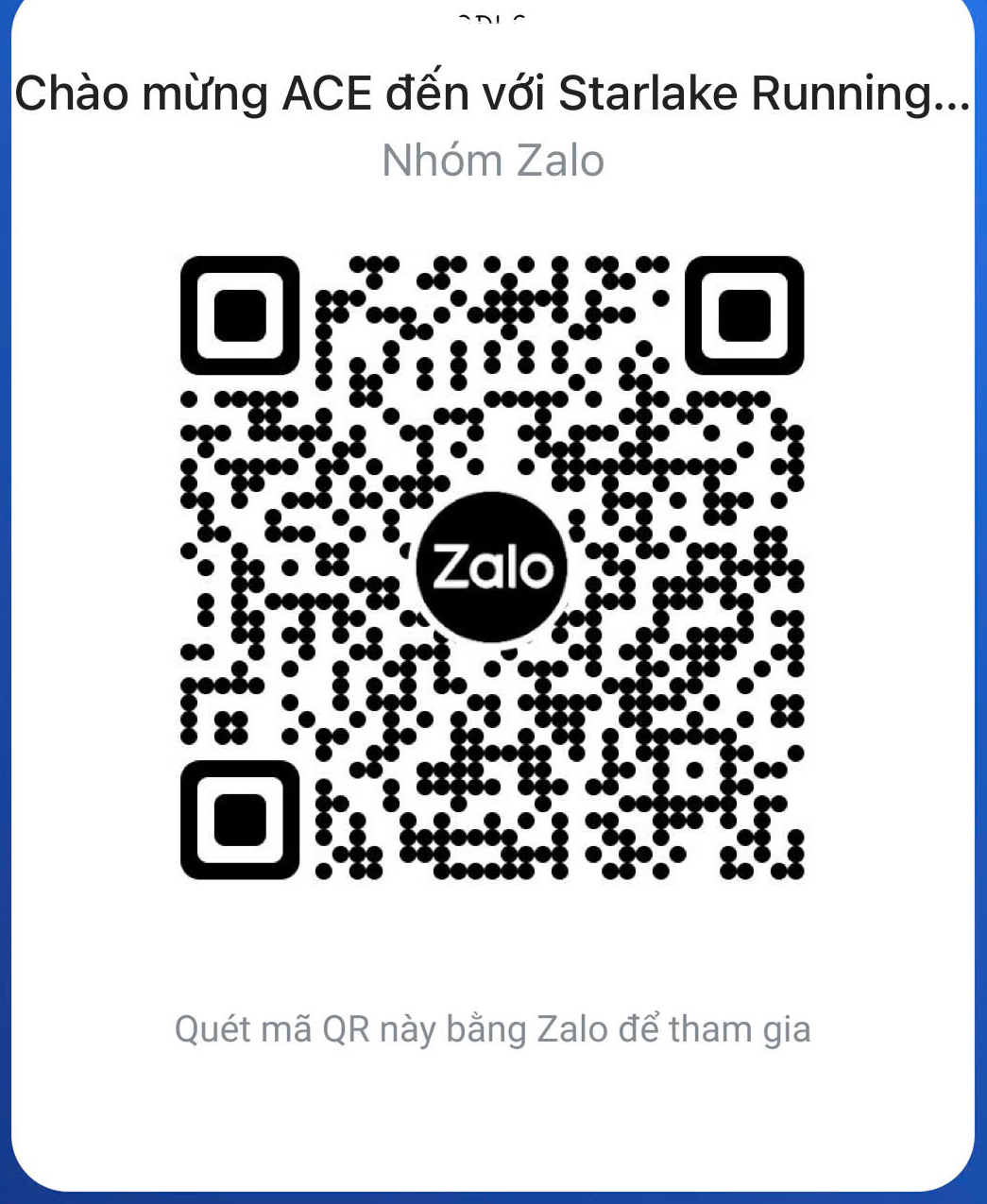 QR nhóm Zalo Starlake Running Club
