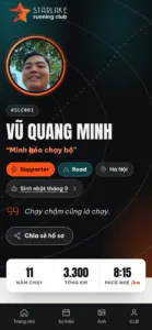 Hồ sơ thành viên mẫu hiện trên website